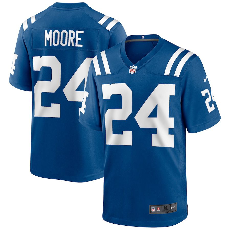 Men Indianapolis Colts 24 Lenny Moore Nike Royal Game Retired Player NFL Jersey